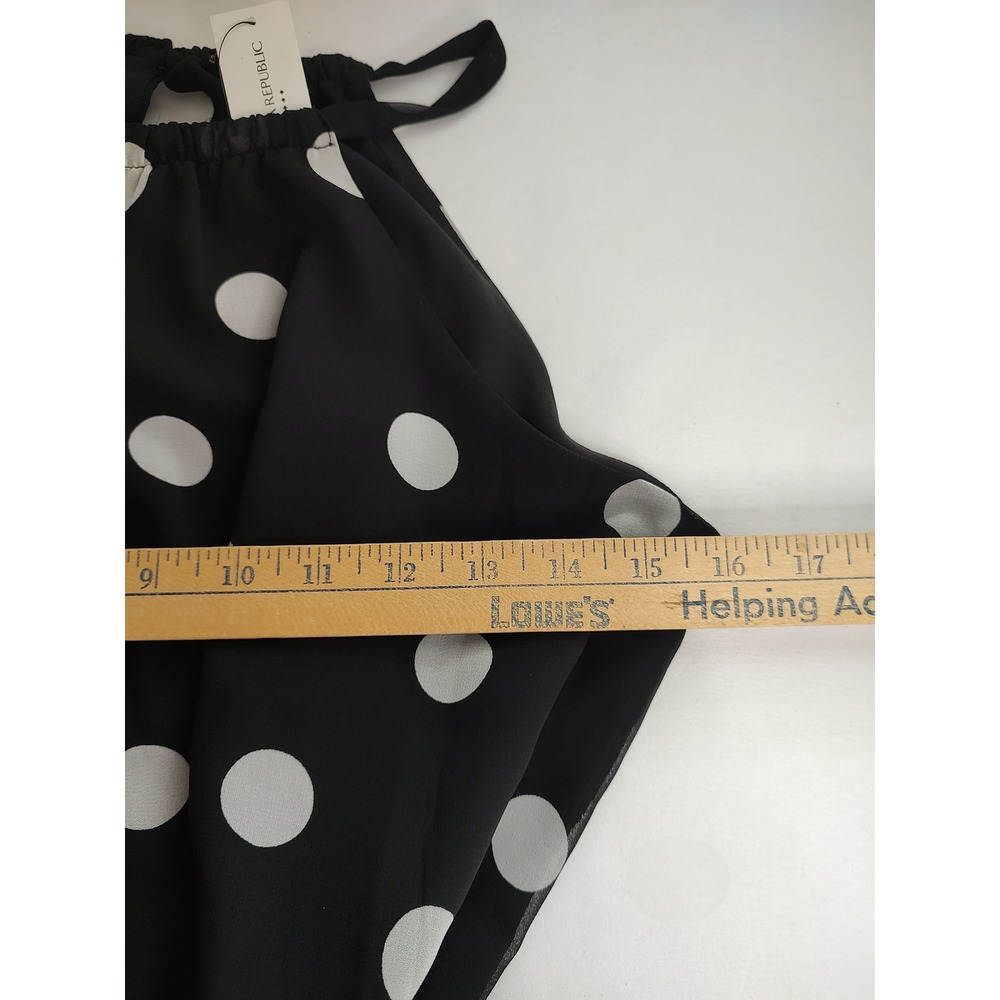 Banana Republic Womens Black White Polka Dot Halter Midi Dress Size 4 NWT - Picture 4 of 7